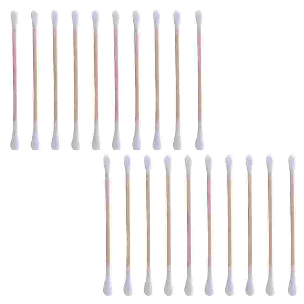 10 Bags Pet Ear Cleaning Cotton Swabs Double-head Dog Cat for Wooden Cleaner Tools Dual-ended Stick