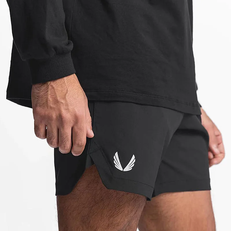 Short d'entraînement de gymnastique pour hommes, vêtements de sport, de Fitness, d'entraînement, de course, de Compression à séchage rapide, pantalons de survêtement