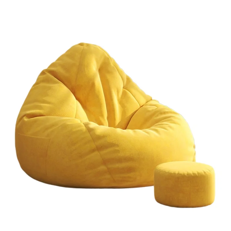 الأصفر مصمم كسول أريكة بنمط حقيبة الفول غرفة المعيشة اليابانية الفردية كسول أريكة بنمط حقيبة الفول الصالات Divano Soggiorno أثاث المنزل #6