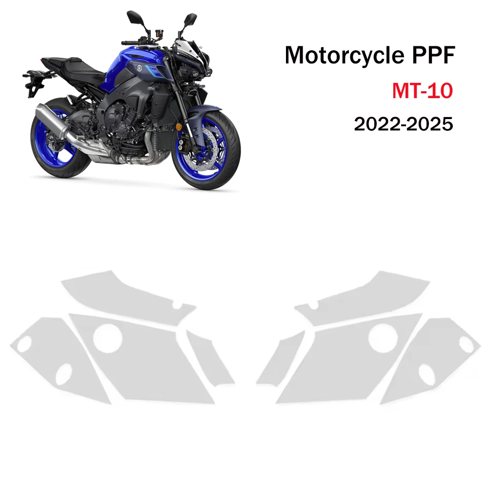 

MT10 2022-2025 мотоциклетная PPF для YAMAHA MT 10, защитная пленка для краски, самовосстанавливающаяся ТПУ, полное покрытие, защита от царапин, устойчивая к ультрафиолетовому излучению