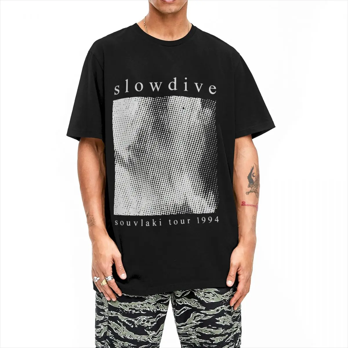 Koszule męskie damskie Band Slowdive Souvlaki Tour akcesoria śmieszne 100% bawełniane t-shirty z krótkim rękawem koszule z okrągłym dekoltem prezent urodzinowy