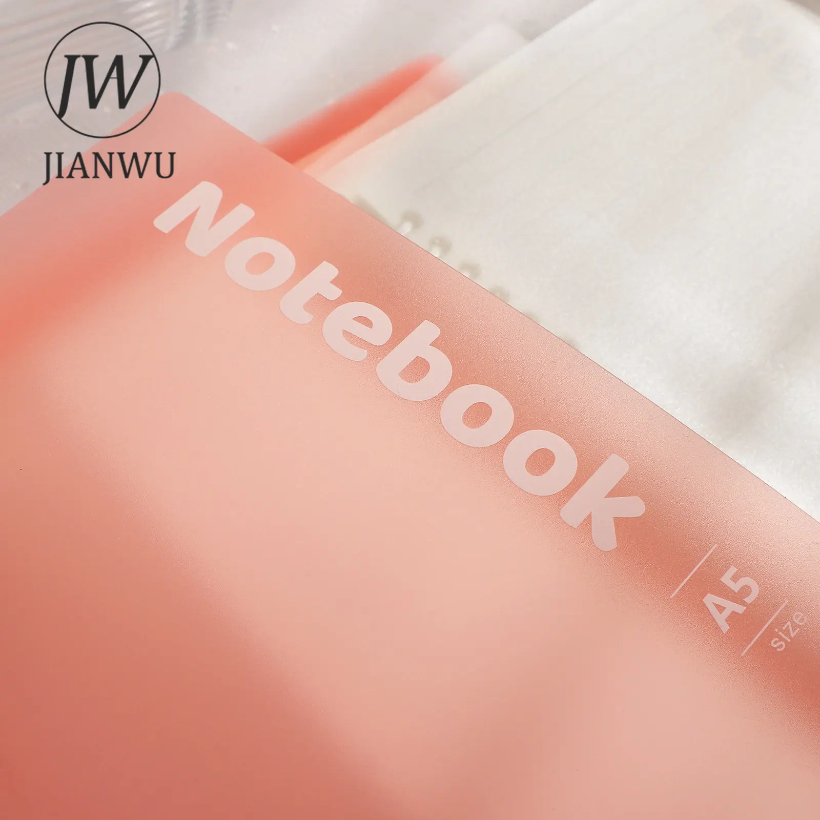 JIANWU A5 / B5 10-hole Simple Soft Cover Translucent Refill Paper Loose-leaf Book Creative DIY Student Supplies Stationery