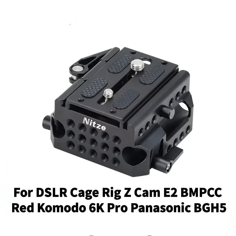 

NITZE 15mm LWS Baseplate PB13 for DSLR Cage Rig Z Cam E2 BMPCC Red Komodo 6K Pro Panasonic BGH1 BS1H