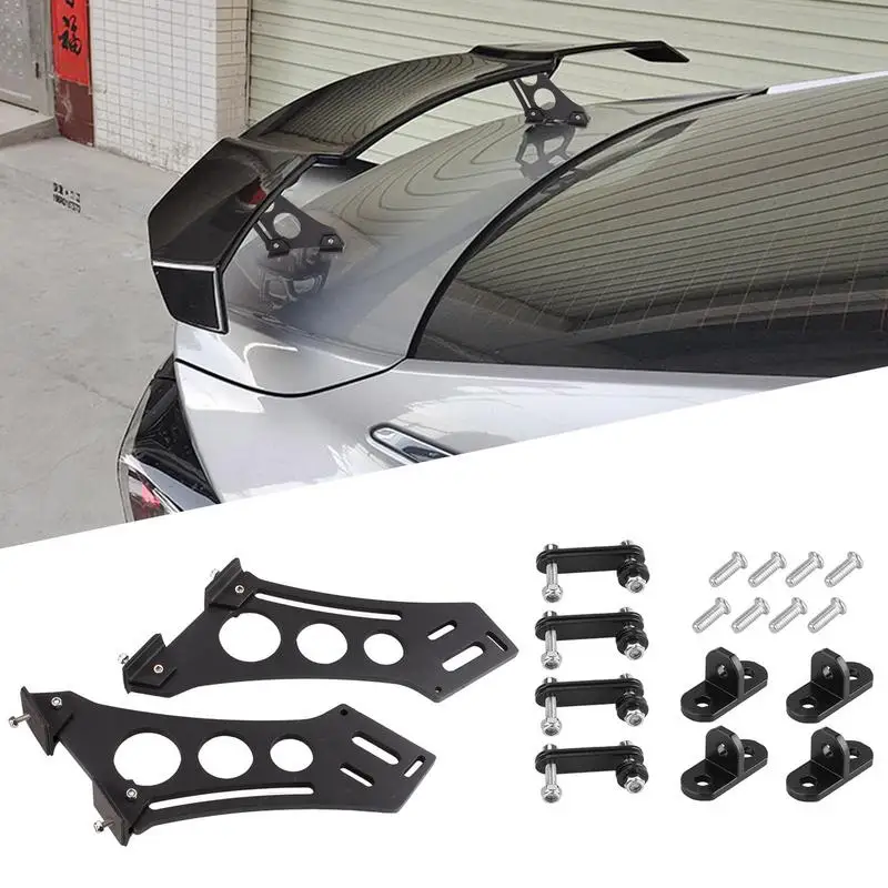 Car Rear Wing Mounting Bracket Car Rear Wing Tail Spoiler Aluminum Alloy Mount Stand Easy To Use Motors Modification Supplies