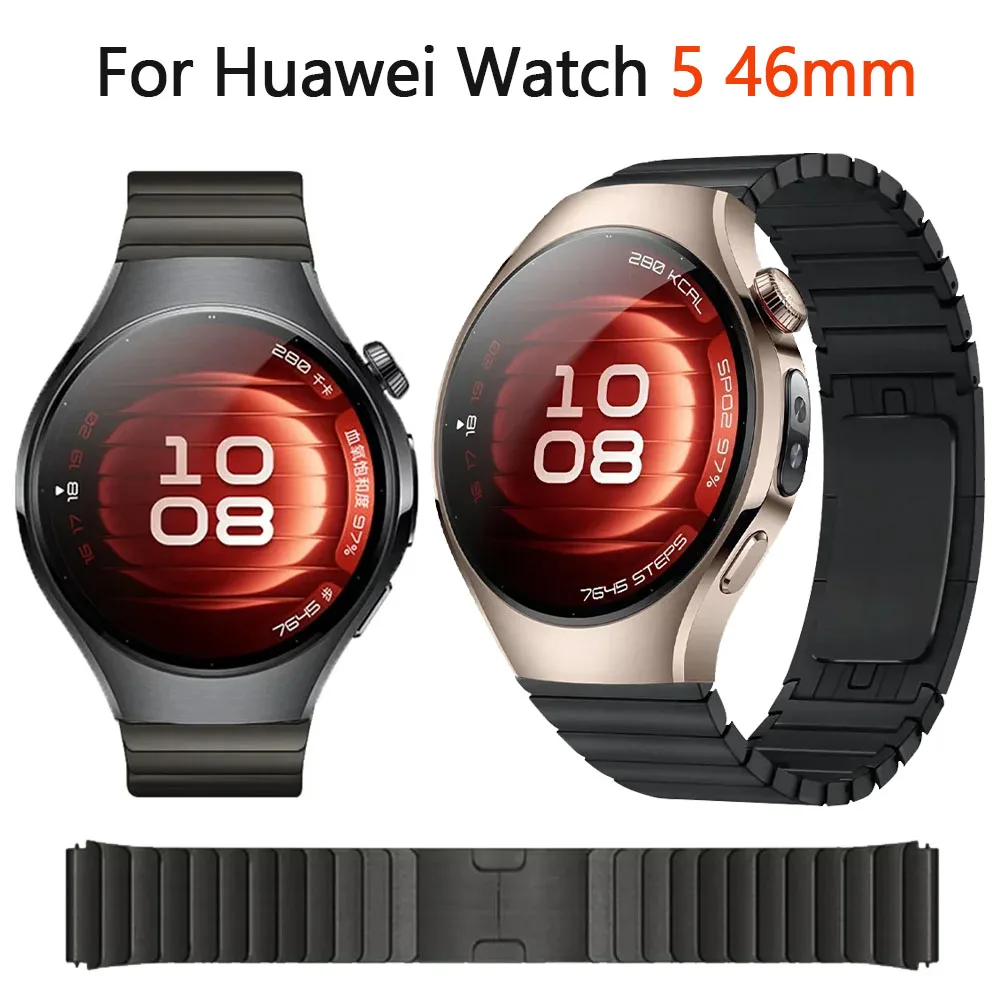 

Металлический ремешок 22 мм для Huawei Watch 5 4 46 мм, удобный браслет из нержавеющей стали, браслет Huawei Watch GT5 6 Pro GT6-5-4-3 46 мм