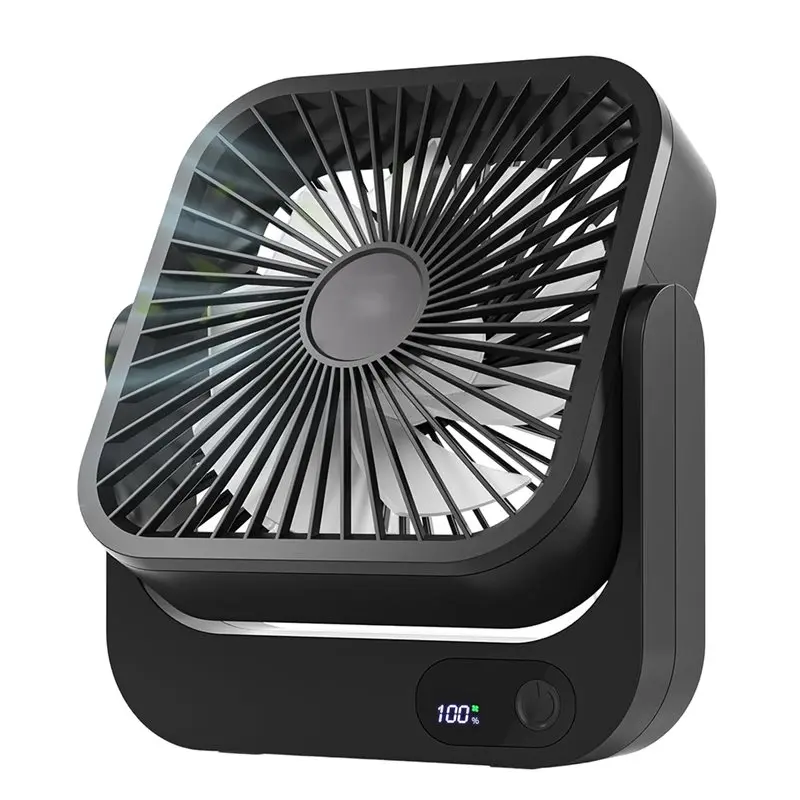 A02V-Cruise Ship Approved Magnetic Fan - Rechargeable & Plug-In, 5-Speed Adjustable, Quiet Operation, 5-12 Hour Battery Life
