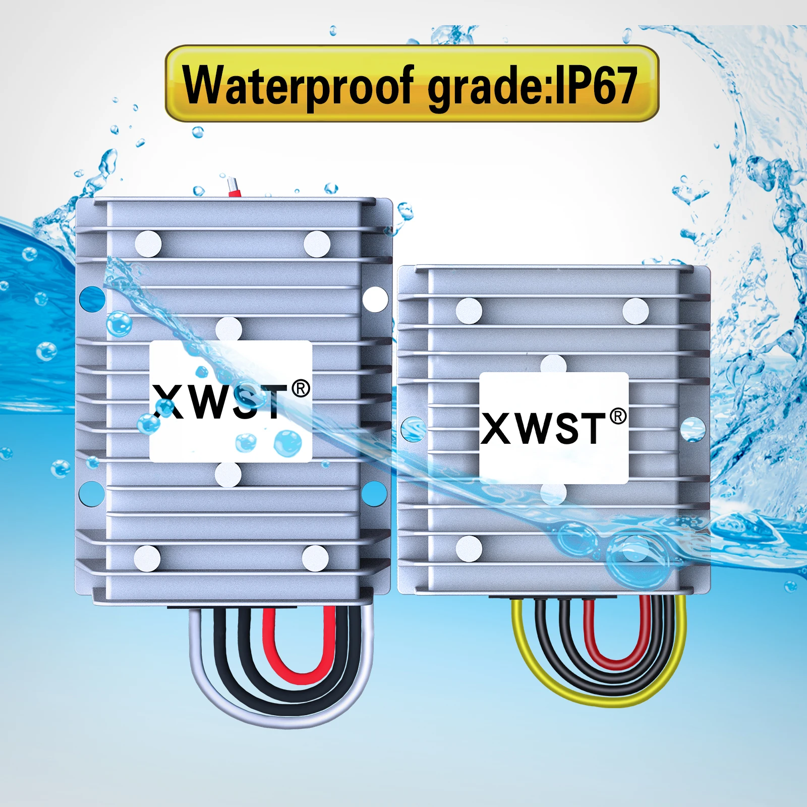 XWST DC DC Constant Current Battery Charger 9-35V 12V 24V to 12.6V 14.5V 5A 8A 12A 15A 22A Lithium Lead-acid with Waterproof