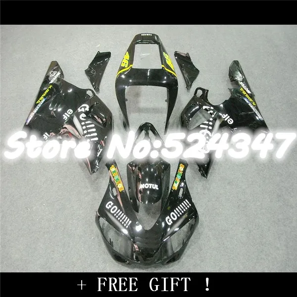 Hey-100%NEW fairings for  YZF R1 98 99 YZF-R1 YZF1000 R1 98 99 YZF R1 1998 1999 ABS fairing kits black GOGO! for Yamaha