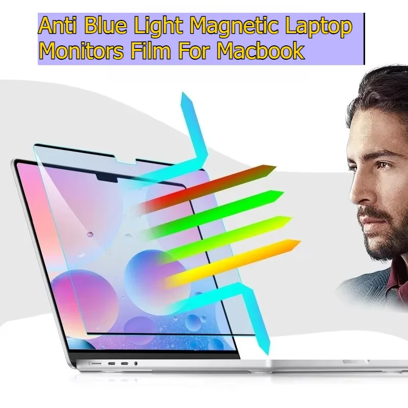 Anti Blue Light Magnetic Laptop Monitors Film Screen Protector for Macbook Air M4 M5 13/14/151/16inch Anti-Blue Screen Guard