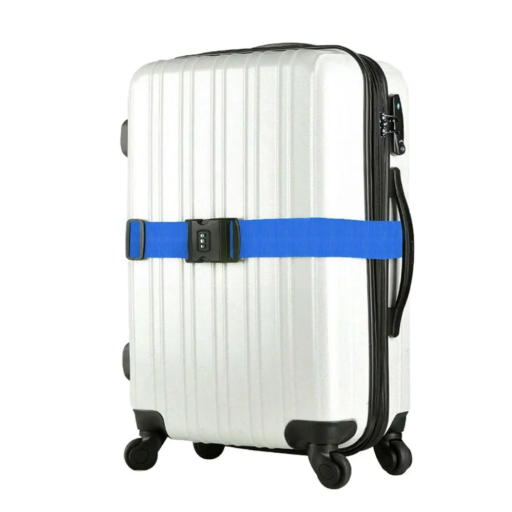 Adjustable Suitcase Belt Strong Extra Safety Travel Luggage Elastic Straps Tie Belt Carry On Straps Baggage Accessories