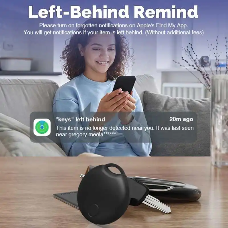 Dispositif de rappel anti-perte, traqueur intelligent GPS, certification MFI, porte-clés de voiture, étiquette d'air intelligente avec Apple, trouver mon système IOS