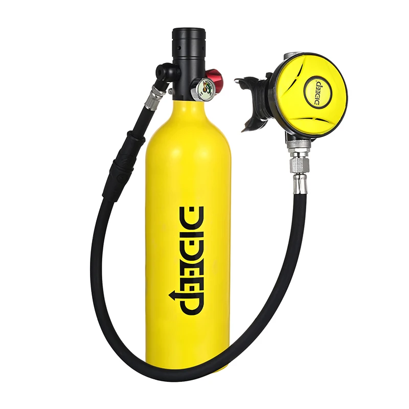 

[DIDEEP Portable Diving Cylinder] DIDEEP Portable Diving Cylinder - 1L Capacity Underwater 10-20 Minutes