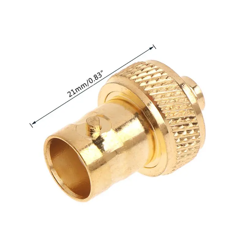 Straight Gold Plated BNC Female Jack to SMA Female RF Coaxial Connector Adapter