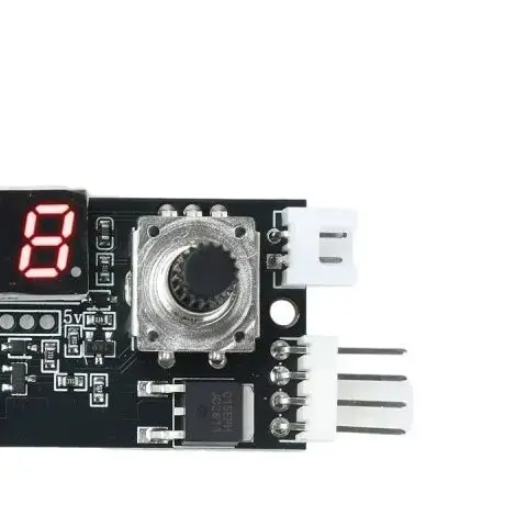 5V/12V PWM Fan Speed Controller, Type-C Digital Temp/RPM Display, NTC Probe, Smart Control for PC/Aquarium/Greenhouse Cooling.