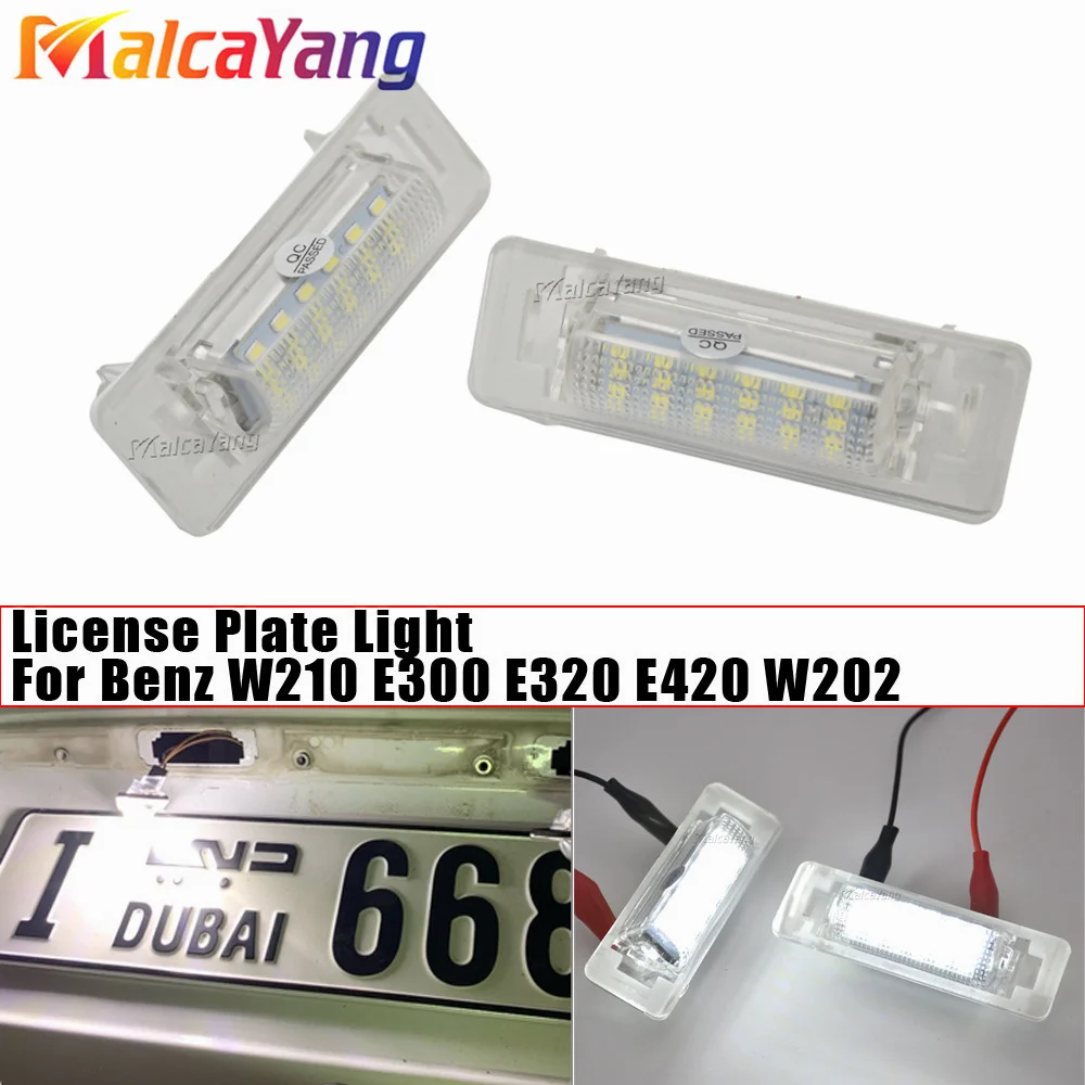 For Mercedes Benz E Class W210 E300 E320 E420 E430 E55 AMG C Class W202 C230 C280 Auto Parts No Error LED License Plate Light