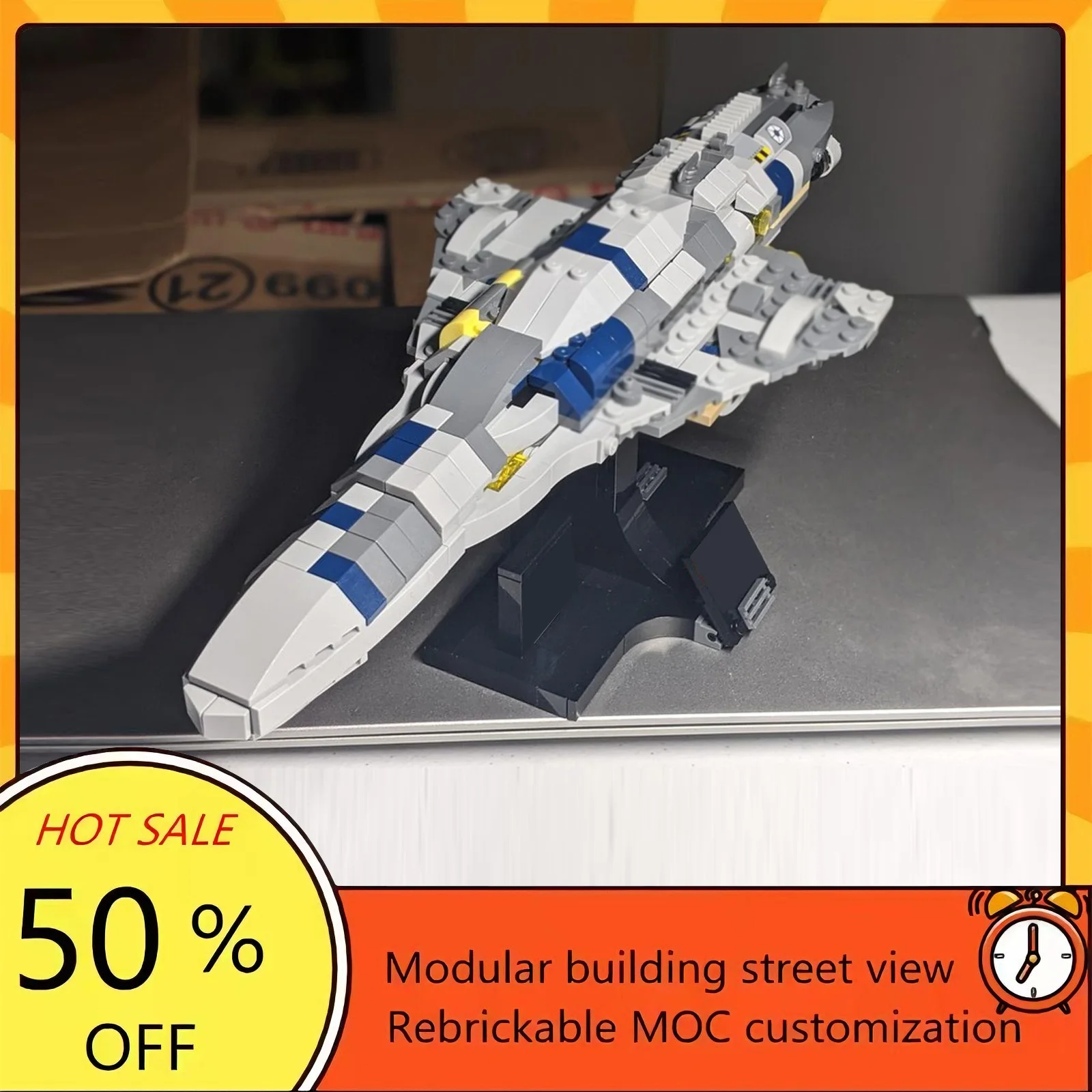 

Набор для сборки космического корабля из 457 деталей, популярная модель по мотивам фильма «Звёздные войны», модульный конструктор, технологичный подарок, игрушка для детей на праздники