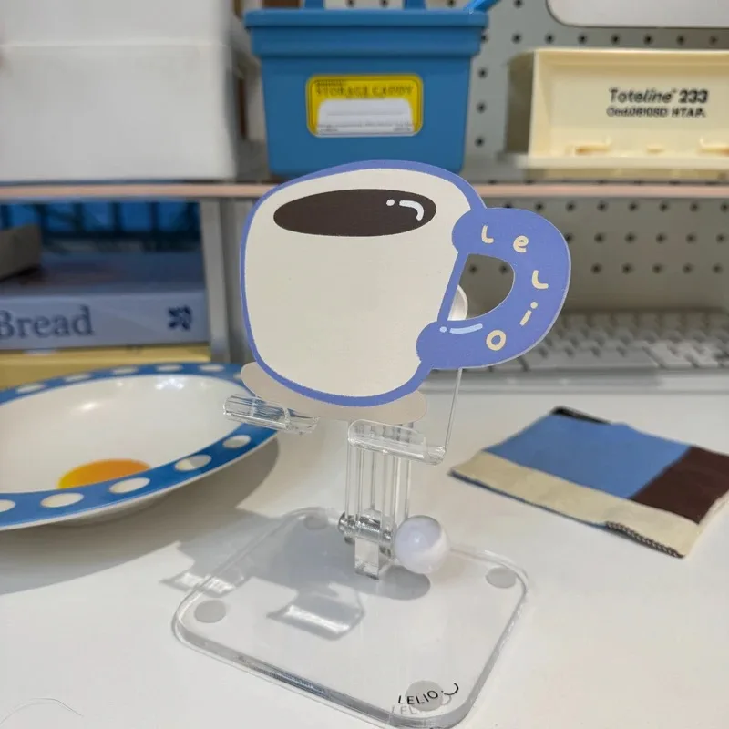

For iPad and phone holder, acrylic, unique design, coffee cup, folding holder