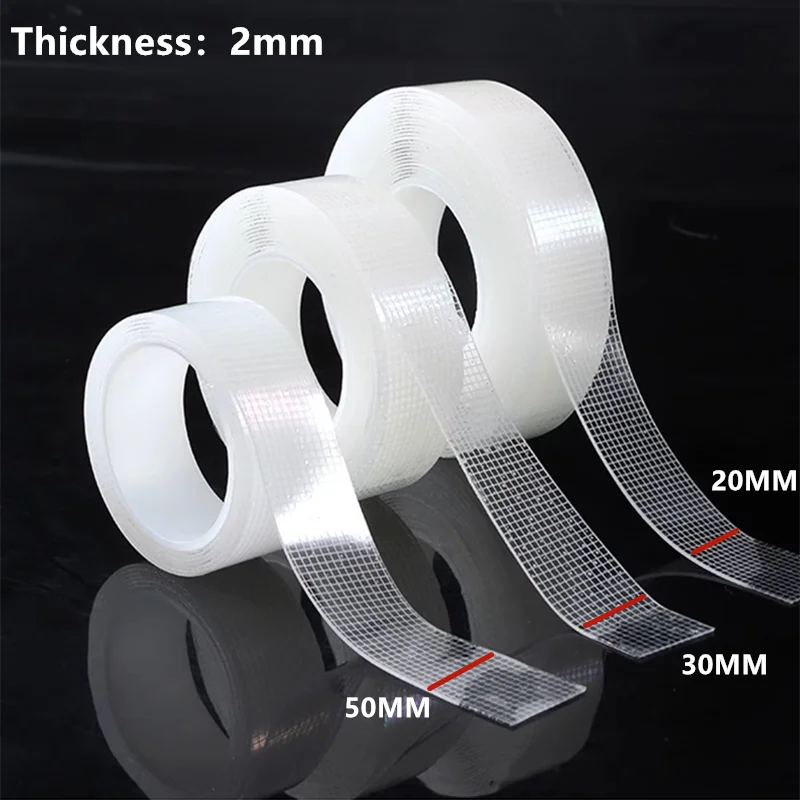 Length 5M Grid Nano Double-Sided Tape Traceless Strong Adhesive Washable Transparent Residue-free Magic Tape