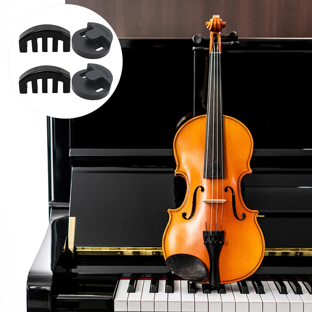 

4pcs Rubber Violin Mute Accessories Round Claw Style Soft Sound Mutes Parts Small Viola Cello Practice Replacement