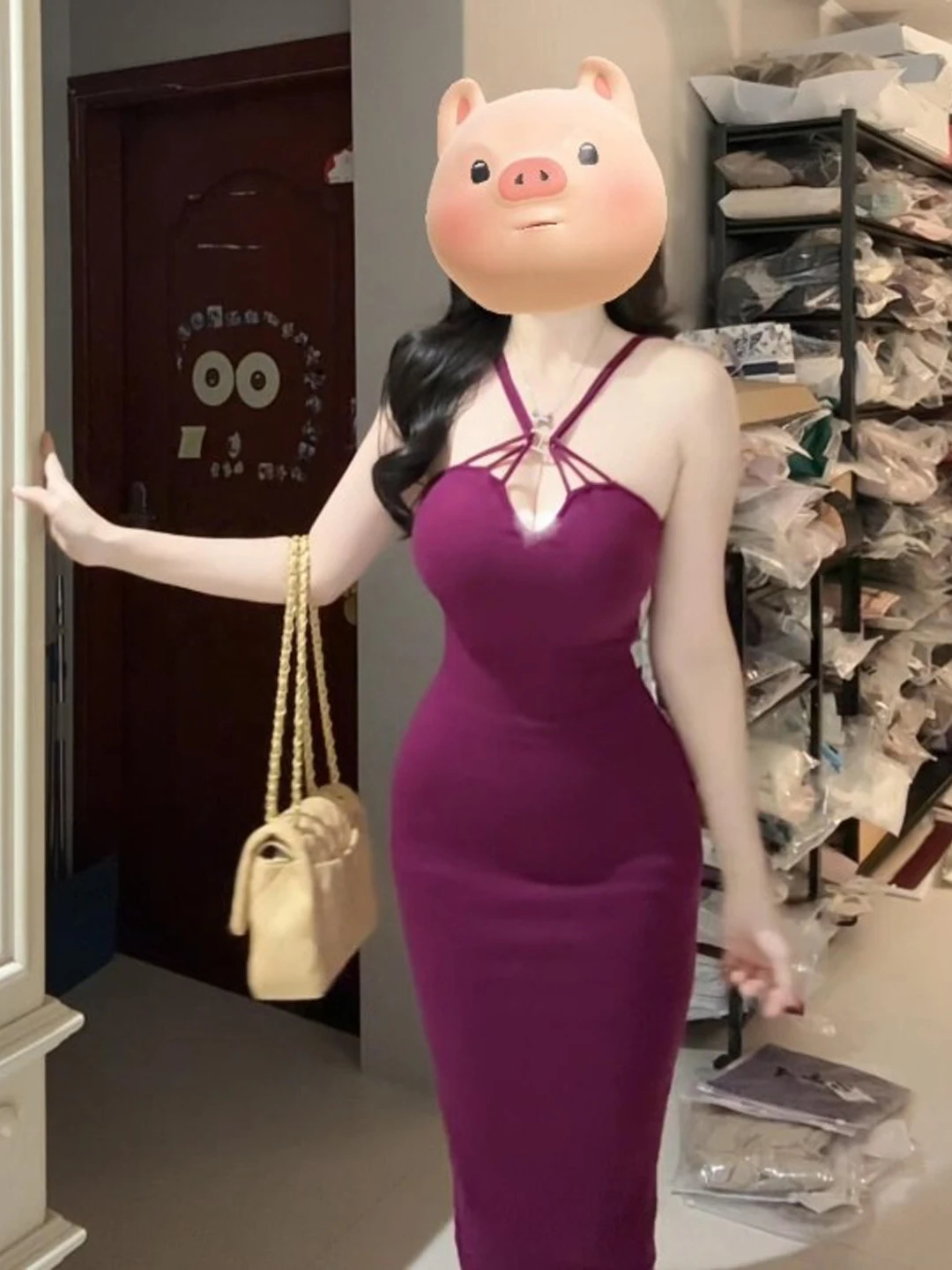 

Сексуальная облегающая длинная юбка Pure Desire с висячим ремешком Dr, уникальная красивая зимняя хлопковая юбка с высокой талией, H-образная форма