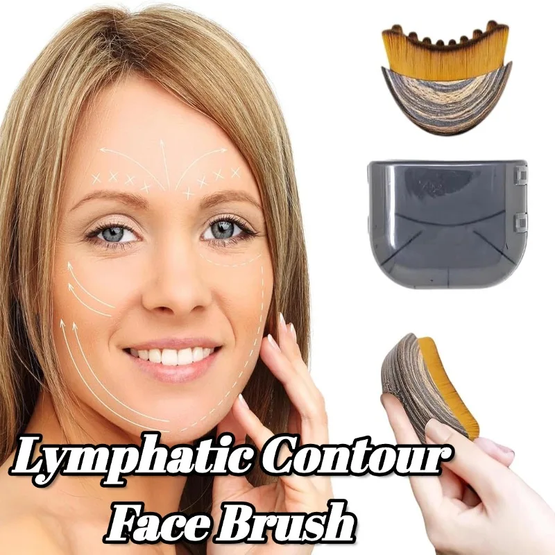 

Новая лимфатическая контурная щетка для лица и тела, инструмент для сухой чистки контура для подбородка/линии скульптуры, уменьшает отечность, снимает усталость