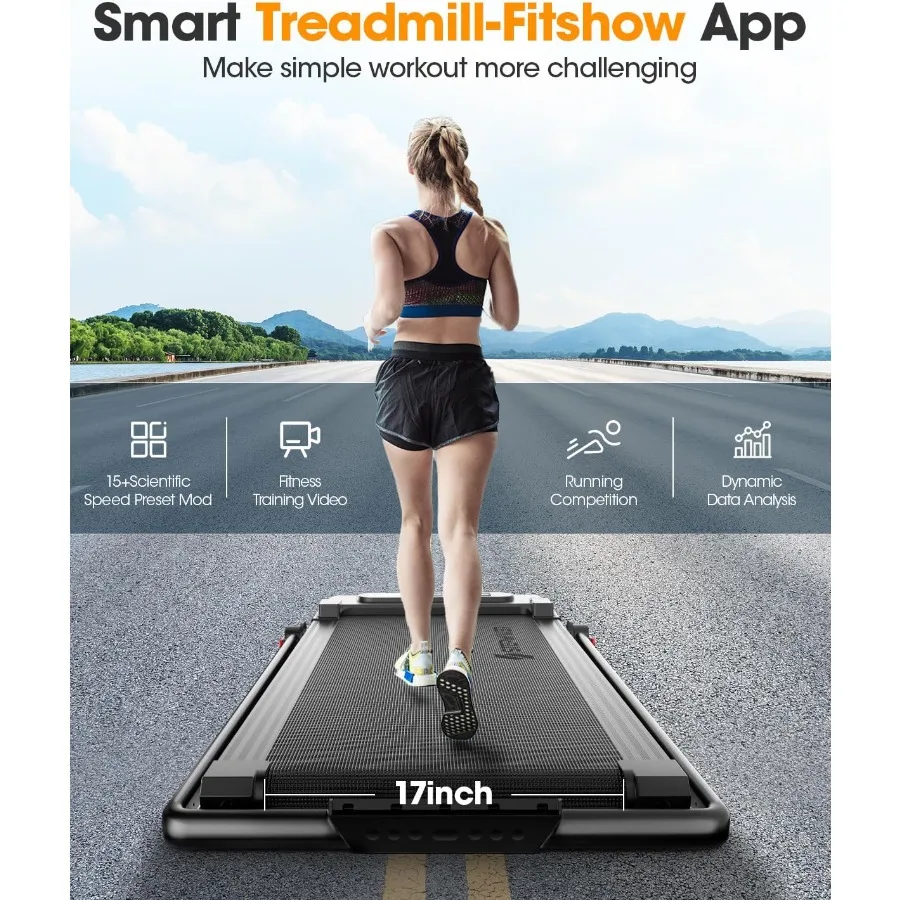 Большая прогулочная площадка с ручкой, расширенный беговой ремень 17 дюймов, беговая дорожка с наклоном 15%, 7,6 миль в час, беговая дорожка мощностью 3,0 л.с.