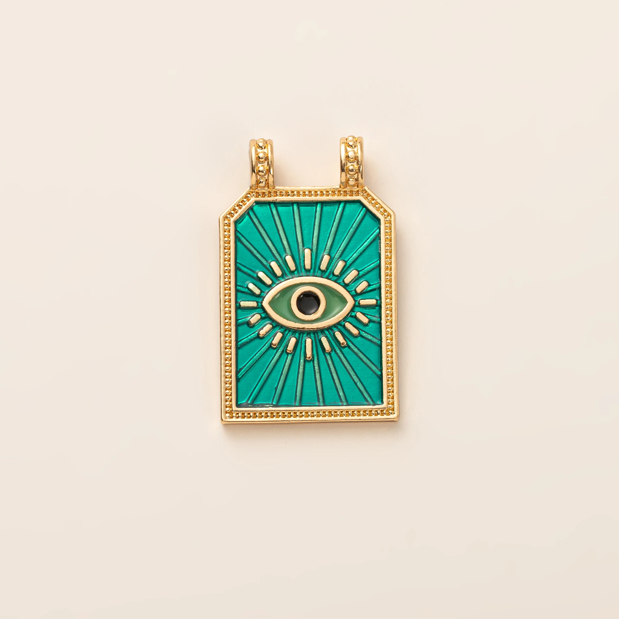 يقطر النفط الحب بطاقة التارو DIY اليدوية قلادة القلب المقدس عيون زهرة مطلية بالذهب اللون المحفوظ