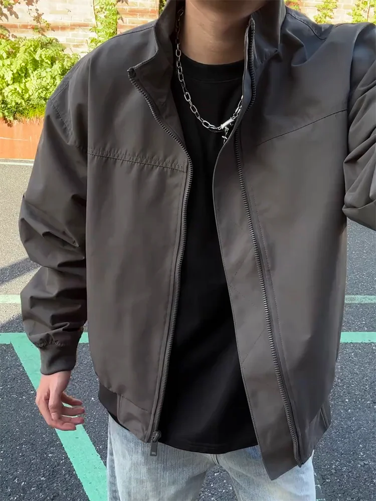 

American Pilot Jaet Men's Autumn Tee-Proof Stand Collar ort Coat Hard Man Workwear Outerwear Breathable Loose Fit