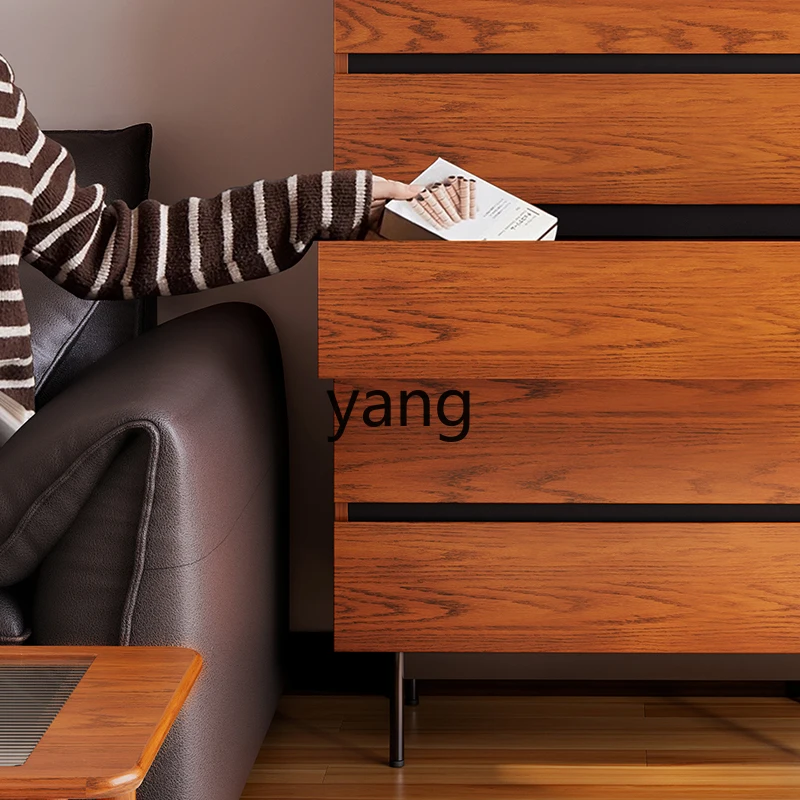 بجانب خزانة تلفزيون xyy، يتم تخزين خزانة الخشب الصلب القديم في درج الحائط. #4