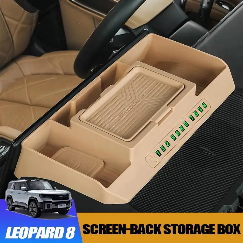 

Multi-Functional Screen-Back Storage Box for BYD Leopard 8 Center Console Screen Organizer Interior Modification Accessory