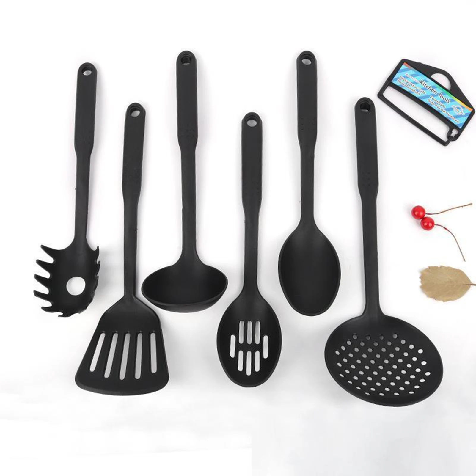 6PCS Household Kitchen Ware Soup Spoon Colander Kitchen Cookware for Family Friends Neighbors Gift