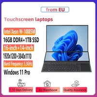 2025 NEW laptop 16inch+14inch touchscreen intel xeon W-10885M 16 gb ddr4 1 tb ssd bis zu 5,3 ghz gaming business laptops