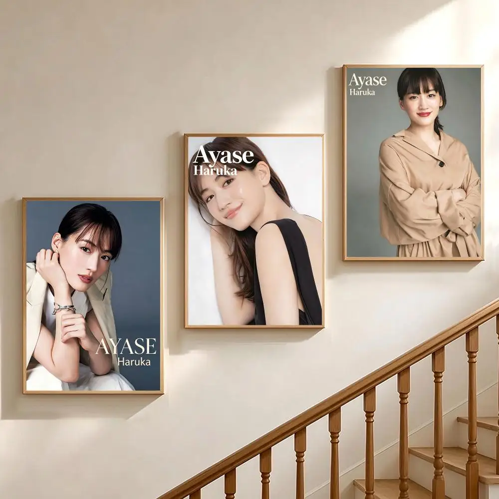 actress Ayase Haruka Poster Poster HD Printing Soothing and Cream Style Home Decor for the Living Room Cafes Gift