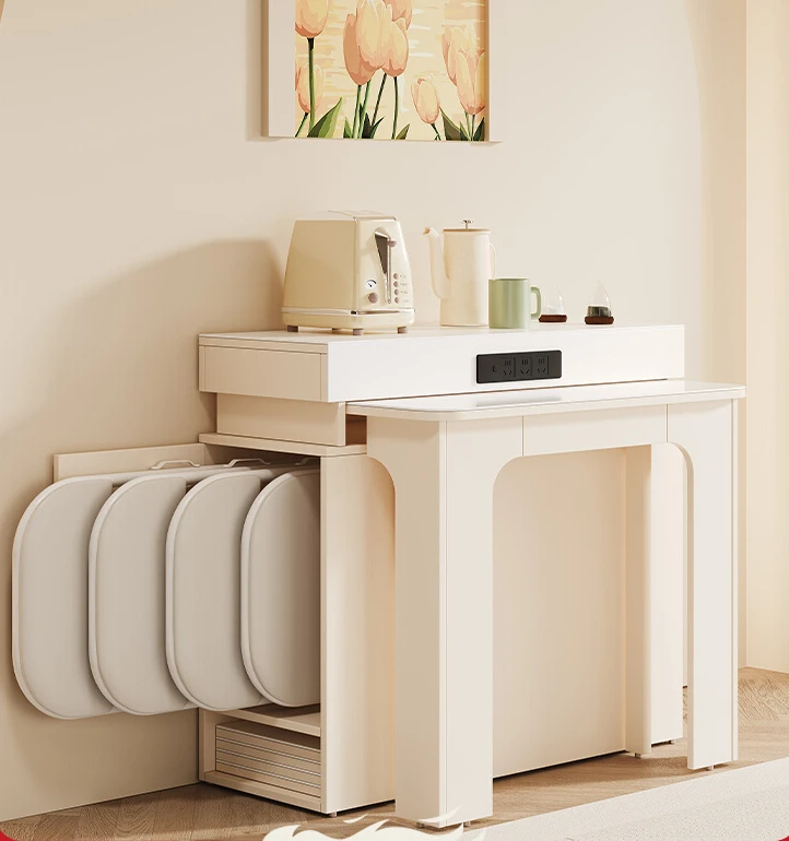 Creme Wind Insel Rock Schiefer Esstisch