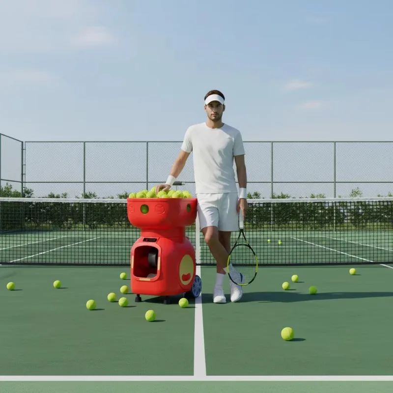 

Hot-Selling Tennis Ball Machine Low Power Consumption, Multi-Angle and APP Control for Professional Training or Exercise