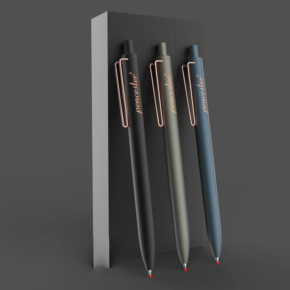 1P Premium v1 High-end Advertising Pen Business Signature Pen Click Neutral Pen Logo Setting Gift Water Pen Engraving Pen Office