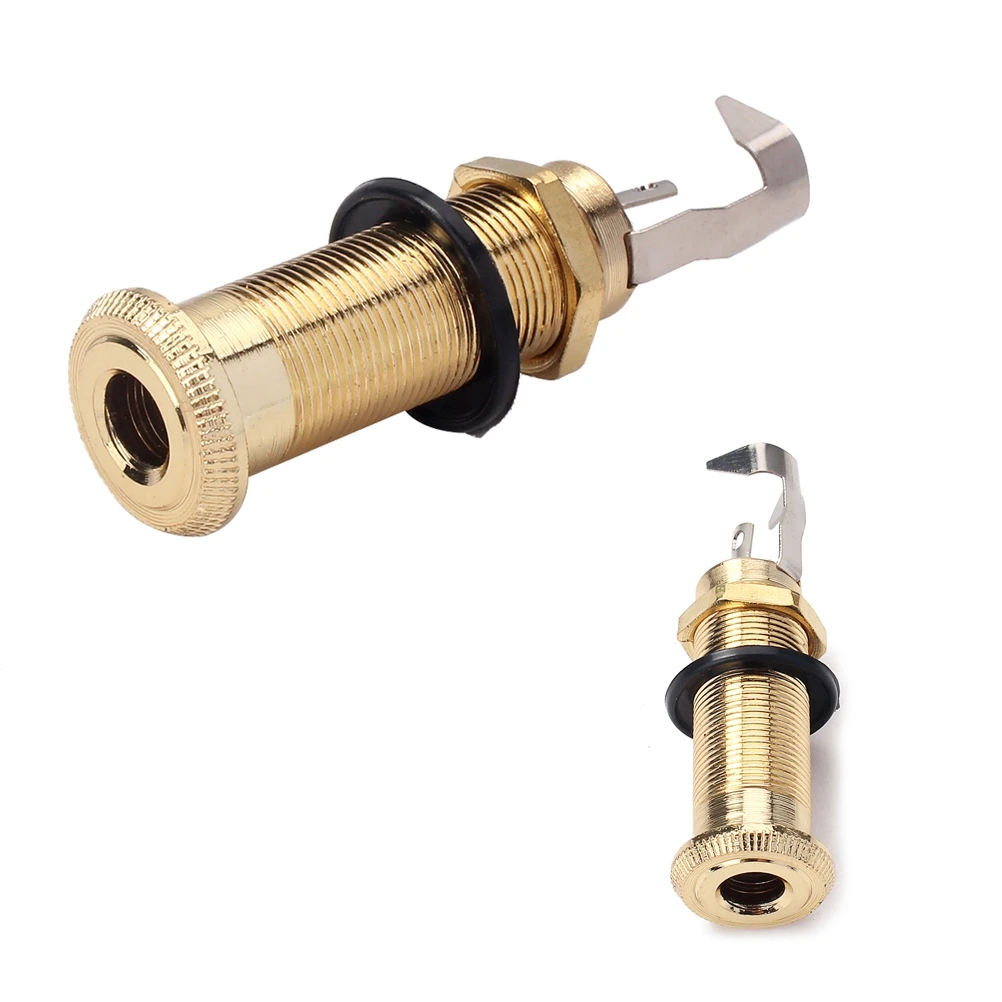 

Long Insertion Guitar Output Jack Cylinder Endpin Socket Golden