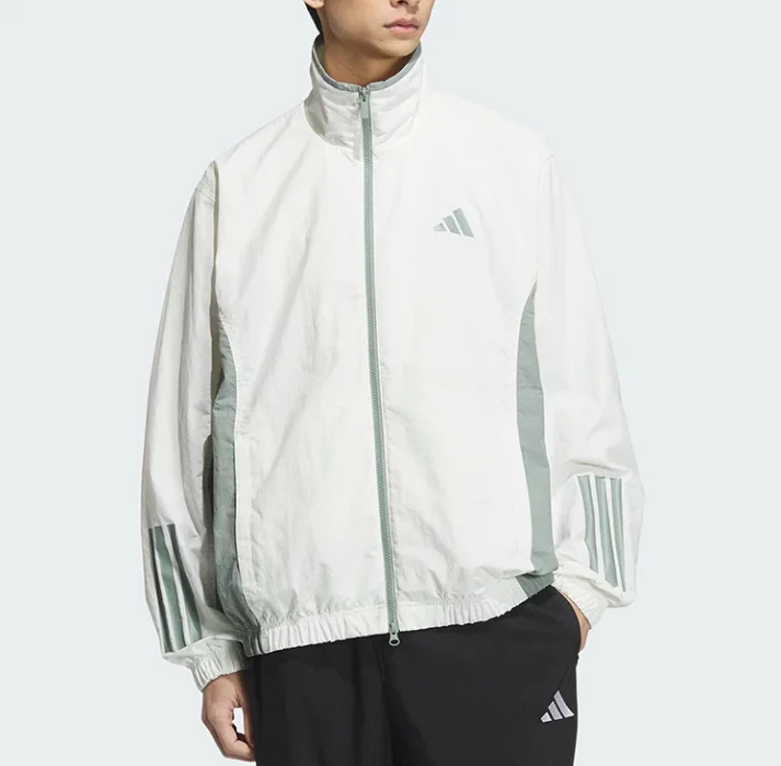 Adidas Authentic Spring New Men's Classic Woven Stand Collar Jacket Outerwear KC3922
