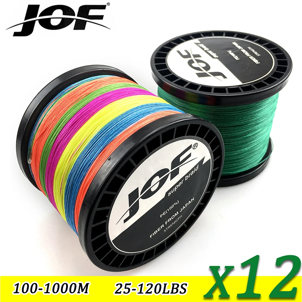 

X12 Carp Fishing Line 100 300M 500M 1000M 12 Strands Braided Japan Multifilament PE Wire Super Strong Durable Smooth Tackle