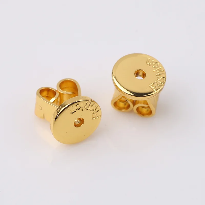 10 قطعة/الوحدة المعادن 6/8 مللي متر جولة الأذن التوصيل القرط ترصيع ظهورهم السدادات استبدال DIY بها بنفسك مستلزمات صناعة المجوهرات اكسسوارات أجزاء