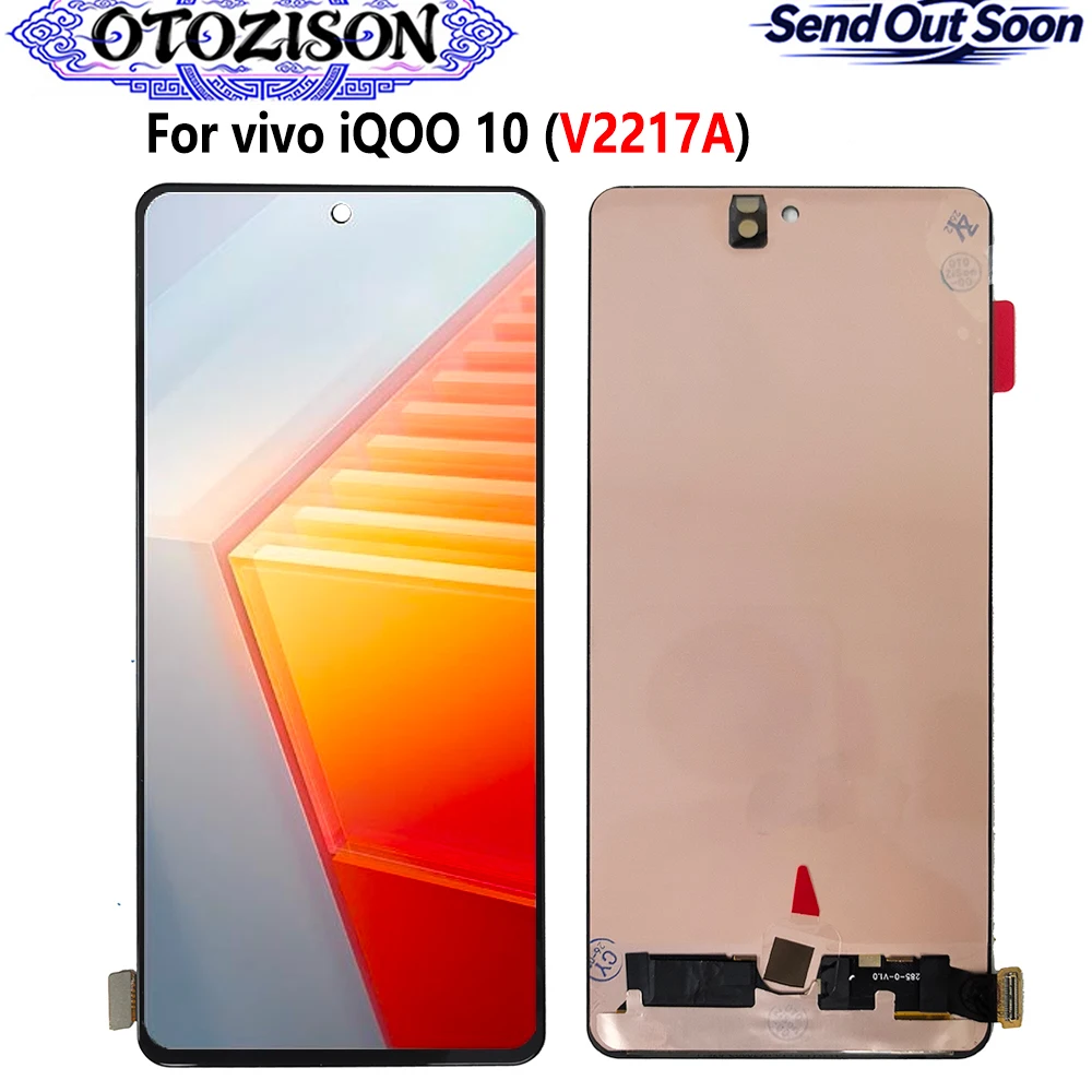 For vivo iQOO 10 LCDs Display Screen For vivo iQOO 10 V2217A LCD Display Touch Panel Screen Sensor Digitizer With Frame Assembly
