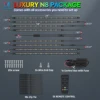 MICTUNING N8 자동차 언더글로우 라이트 스트립, RGBW LED, 무선 앱 및 원격 듀얼 컨트롤, 자동 RGB 분위기 장식 램프 6
