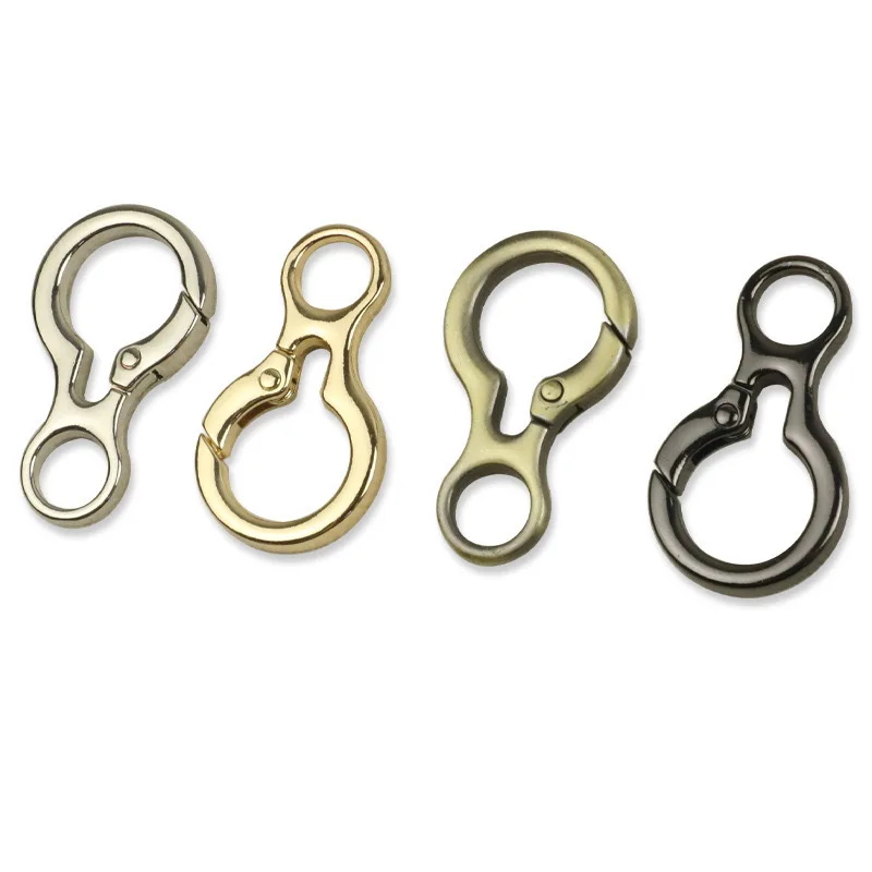 

5Pcs Round Metal Snap Hook Snap Ring Bags Strap Buckles Lobster Clasp Collar Carabiners Hooks DIY KeyChain Accessories 38mm