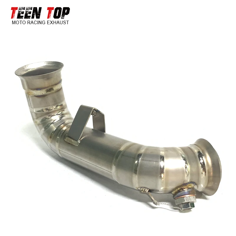 TitaniumAlloy Dirt Bike Exhaust Decat Pipe For KTM Duke790 Duke890 790ADV 890ADV Exhaust Middle Link Pipe OEM Size Escape Moto