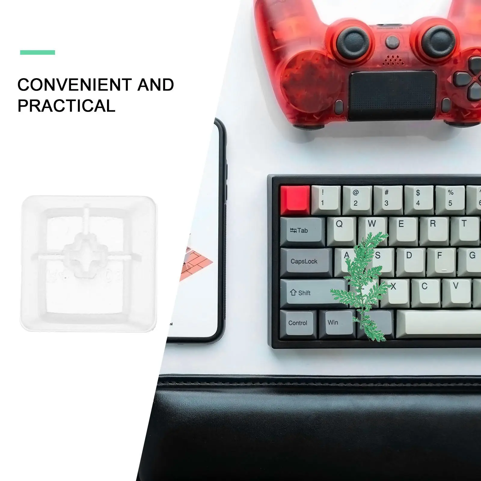 10PCS Transparent Keycap Keyboard Accessory R4 White Plastic Button Covers Mechanical Computer Key Mouse Accessories