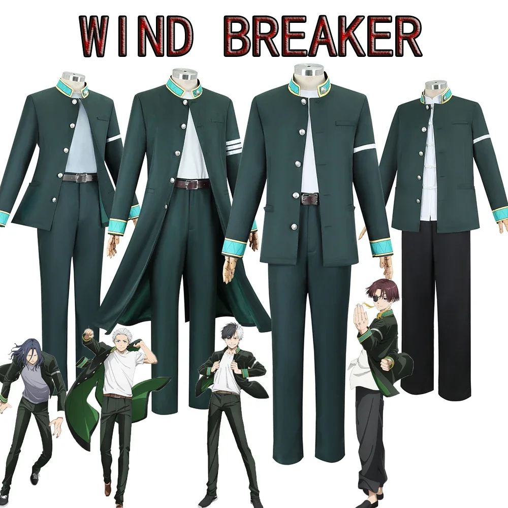 

Anime WIND BREAKER Haruka Sakura Hayato Suo Sugishita Cosplay Costume Wig Jacket Pants Shirt Halloween Costumes for Men Women