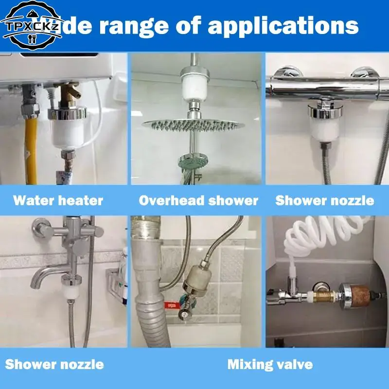 Universal Shower Filter PP Cotton Purifier Output Home Kitchen Faucet Front Purification Strainer New Year Bathroom Accessories