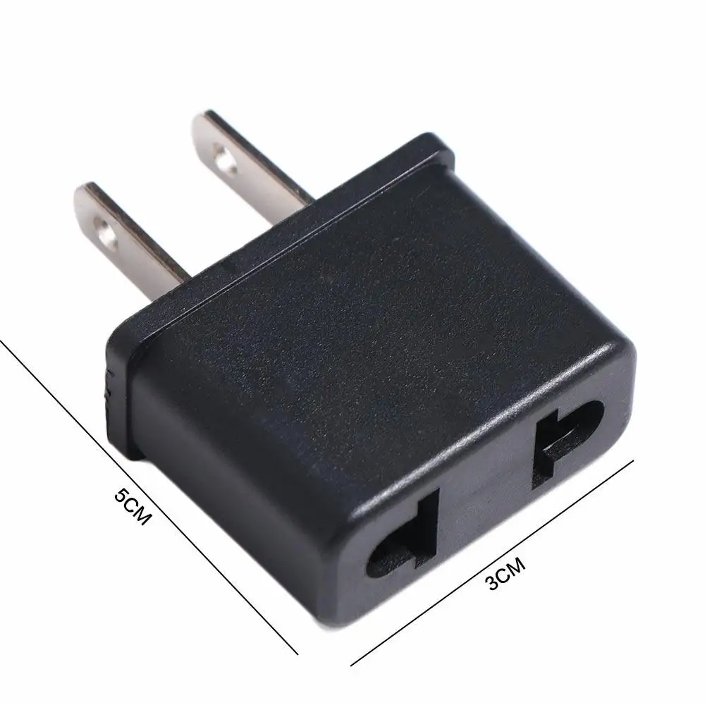 3pcs American To European US Plug Adapter 250V 6A Electrical Power Plug Adapter Plastic EU To US US To EU Plug Adapter