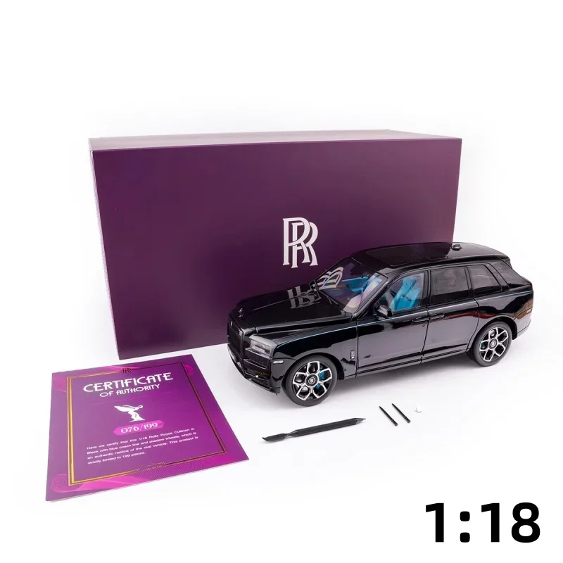 Original 1:18 Rolls-Royce Cullinan BB Edition Limited edition alloy full open  simulation model,adult ornaments,children's gifts