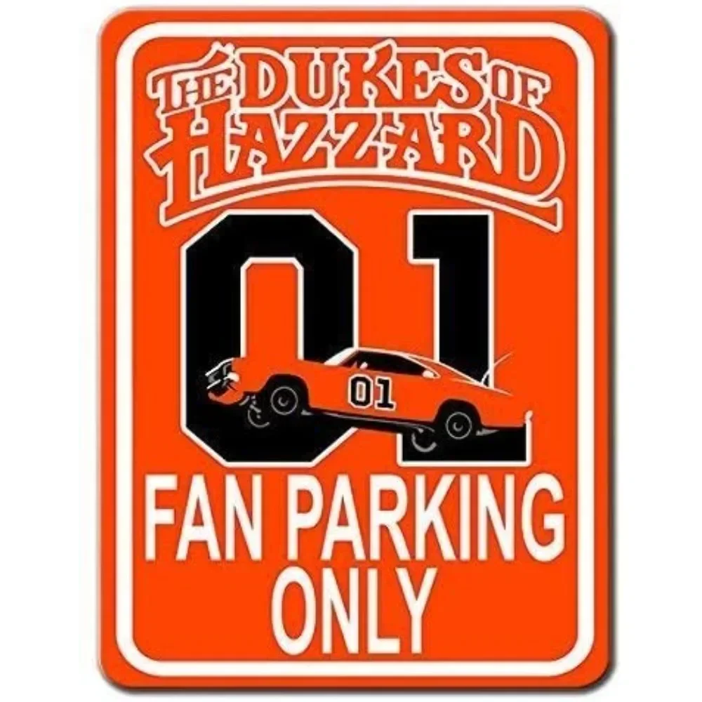 Cartel de estacionamiento solo para fanáticos de Dukes of Hazzard, letrero de Metal de estaño